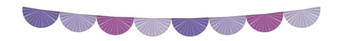 Folat 24337 Lila Papier Fächergirlande-Posh Purple-4 Meter-Party Dekorationen für Festival, Karneval, Geburtstag deko von Folat