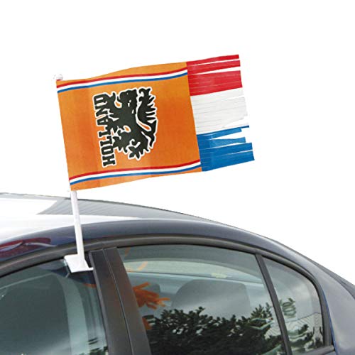 Folat 30403 Fensterflagge Fußball Orange-100x150 cm, Orange von Folat