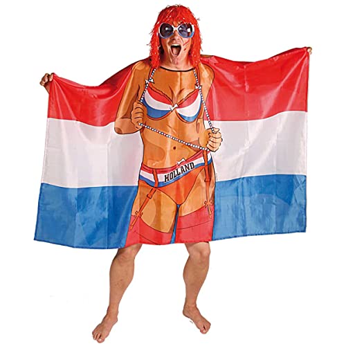 Folat 30410 Orange Flagge Poncho - 150 x 100 cm, Cartoon, In verschiedenen Farben erhältlich von Folat