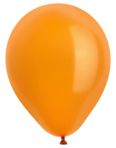 Folat Fußball 31116 Runder Luftballons Orange Ø 23 cm 50 Stück-Partyzubehör, Helium Latex Ballons für Hochzeit Valentinstag Geburtstag Taufe Kommunion Party Deko von Folat