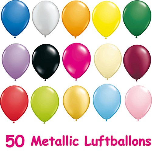 Folat 50 Luftballons * METALLIC * für Kindergeburtstag oder Party // Con Car von Folat