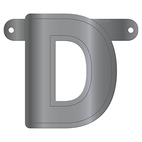 Folat 50034 Banner Letter D::Metallic Silver von Folat