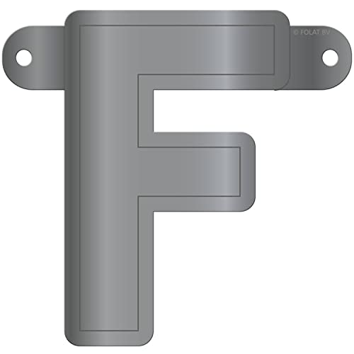 Folat 50054 Banner Letter F::Metallic Silver von Folat