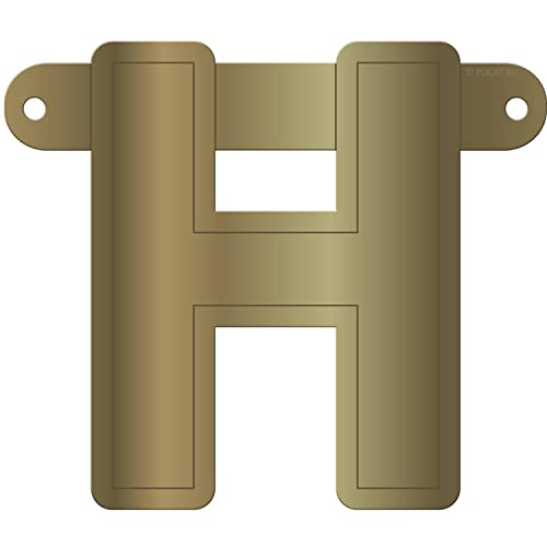 Folat 50075 Banner Letter H::Metallic Gold von Folat