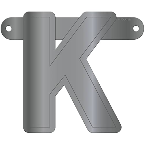 Folat 50104 Banner Letter K::Metallic Silver von Folat