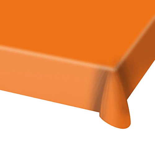 Folat 50663 Tischdecke Orange 130x180cm Kunststoff von Folat