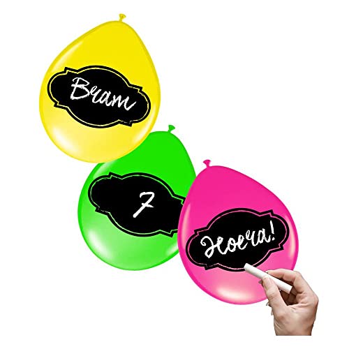 Folat 6 beschriftbare Ballons – Neonfarben Folat 6 beschriftbare Ballons – Neonfarben von Folat