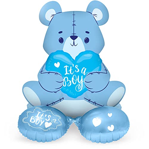 Folat 65860 Luftballons Bär Junge Blau 61 cm - Stehender Ballon, süßes Ballon-Set, Baby Boy Luftballon, Folienluftballon für Babyparty, Geburt, Kindergeburtstag, Geschenk-Deko Folat 65860 Luftballons Bär Junge Blau 61 cm - Stehender Ballon, süßes Ballon-Set, Baby Boy Luftballon, Folienluftballon für Babyparty, Geburt, Kindergeburtstag, Geschenk-Deko von Folat