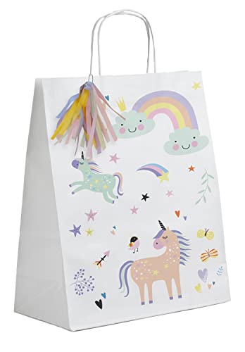 Folat Einhörner 68315 Kleine Tüten Unicorns & Rainbows-6 Stück, Geblümt, Mehrfarben, Mittel von Folat