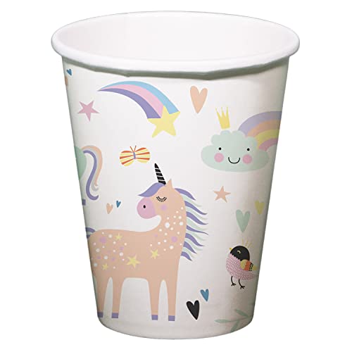 Folat 68343 Trinkbecher Unicorns & Rainbows 250ml - 6 Stück von Folat