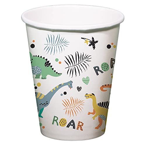 Folat 68344 Trinkbecher Dino Roars 250ml-6 Stück, Mehrfarbig von Folat