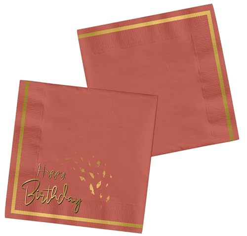 Folat 68499 Servietten Golden Dusk 33x33cm-20 Stück, Pink von Folat