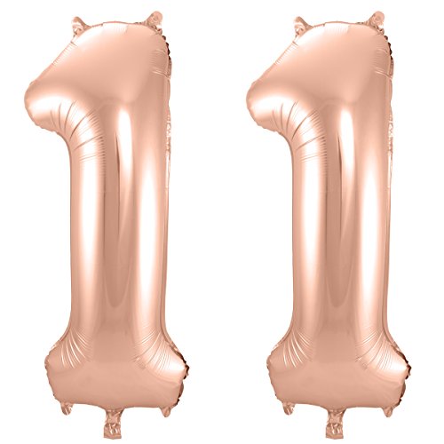 Folat 800013 - Folienballon - Zahl 11 - rosegold - ca. 86 cm hoch von Folat