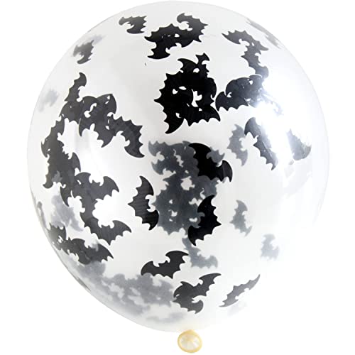 Folat Luftballons Fledermaus Konfetti 30cm 4 Stück schwarz 08603 von Folat