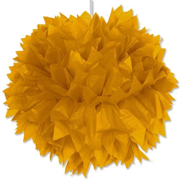 Pompom Deko in Gold, d=30cm, Raumdeko Goldhochzeit von Folat