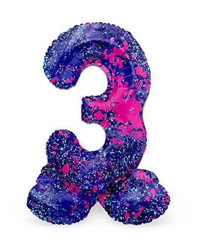 Folat 64773 Luftballon Geburtstag Stehender Ziffer 3 Paint Splash Lila Weltraum 41 cm-Decoration Geburtstagdeko, Ballon Zahl, Kein Helium erforderlich, Bunt Folat 64773 Luftballon Geburtstag Stehender Ziffer 3 Paint Splash Lila Weltraum 41 cm-Decoration Geburtstagdeko, Ballon Zahl, Kein Helium erforderlich, Bunt von Folat