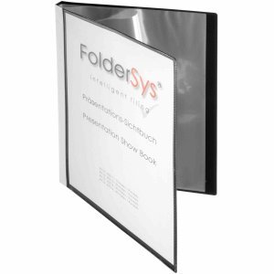 FolderSys Sichtbuch DIN A4, incl. 10 Hüllen, schwarz, 2501130 von FolderSys
