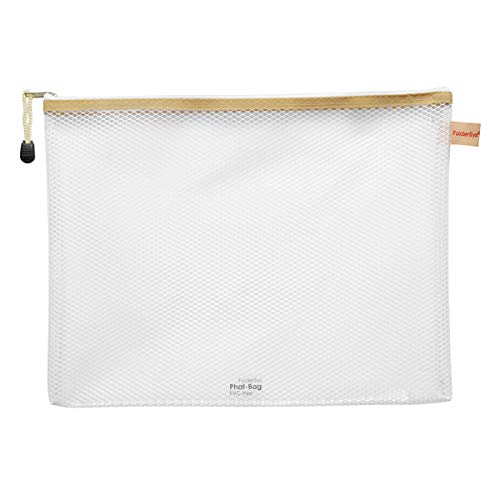 Reißverschluss-Beutel "Phat-Bag", A4, 357mm breit, transpartent/beige von FolderSys