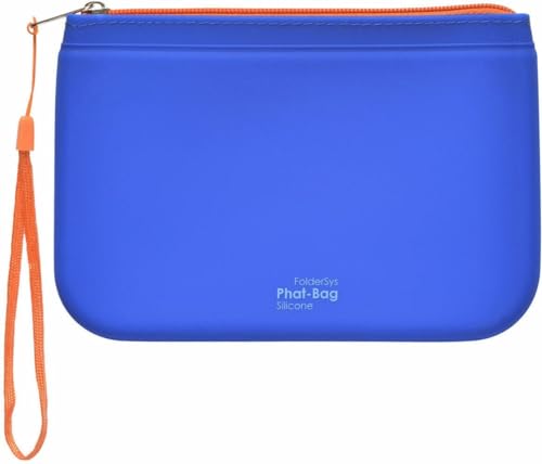 Silikon-Reißverschluss-Beutel Phat-Bag", A6, blau opak" von FolderSys