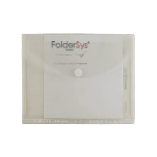 Foldersy 10x FolderSys FolderGreen Sichttasche A4 mit Dehnfalte und Abheftrand - 100% Recycling-PP, mit Klettverschluss 40709-00 von Foldersy
