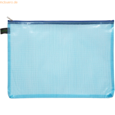 10 x Foldersys Reißverschlussbeutel A4 blau/transparent von Foldersys