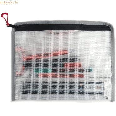 Foldersys Reißverschlusstasche Bungee-Bag A5 PVC-frei transparent von Foldersys