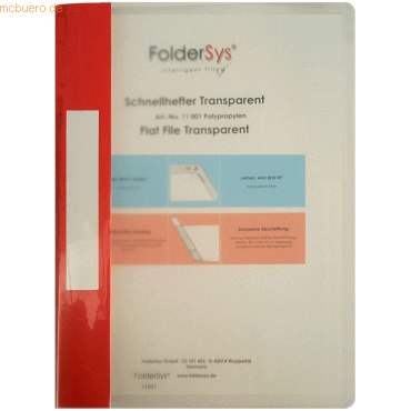 10 x Foldersys Sichthefter A4 PP transparent/pink von Foldersys