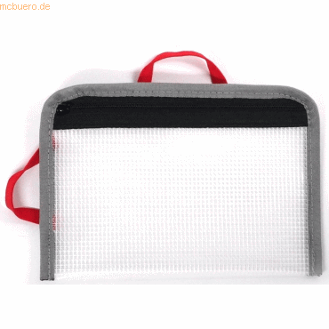 Foldersys Reißverschlusstasche Bungee-Bag A6 PVC-frei transparent von Foldersys