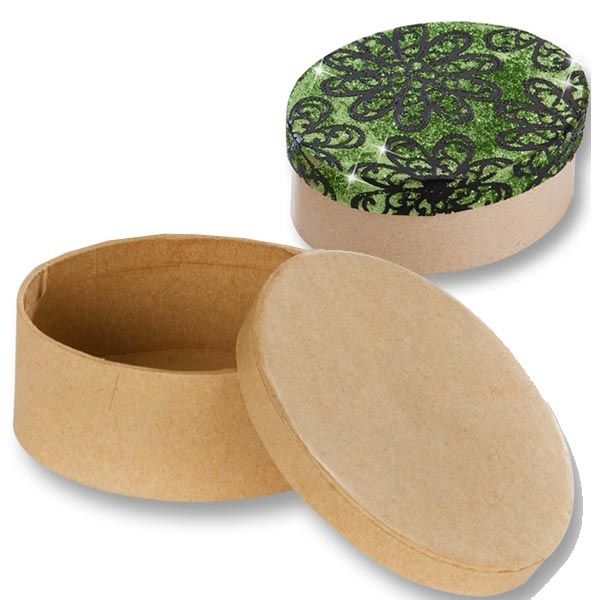 1 Pappbox Mini OVAL, 9,5x7,5x4 cm, kreative Bastelidee für Ostern von Folia Bringmann