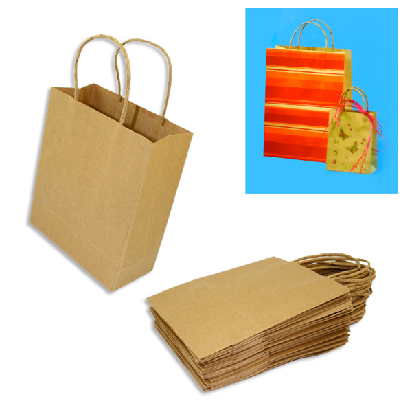 20 Geschenktaschen KLEIN, extra starkes Material, 12cm x 5,5cm x 15cm, zum Gestalten von Folia Bringmann