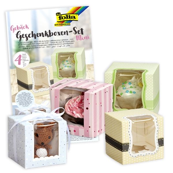 Geschenkbox Bastelset, 4 Boxen von Folia Bringmann