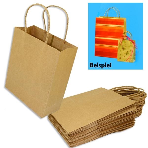 Geschenktaschen aus Papier zum Bemalen / Bekleben, 20 Stk., 18×21cm von Folia Bringmann