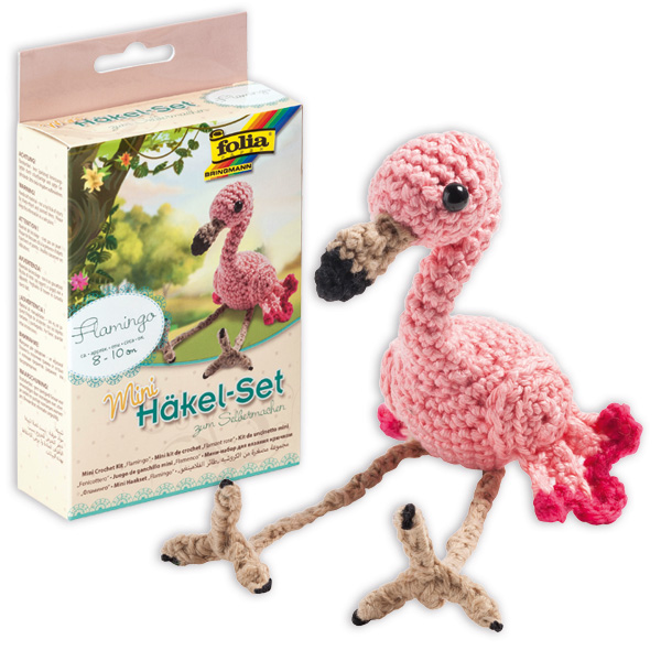 Häkelset Mini - Flamingo von Folia Bringmann