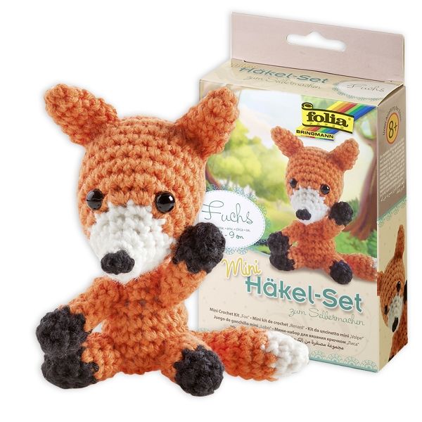 Häkelset für kleinen Fuchs, 1 Set zum spielend Häkeln lernen +Anleitung von Folia Bringmann