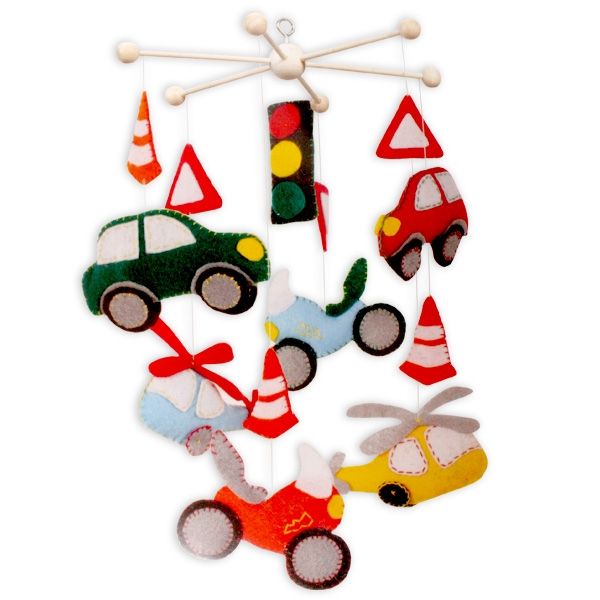 Mobile-Set "Fahrzeuge", 14 Teile, tolle Kinderzimmer Deko von Folia Bringmann