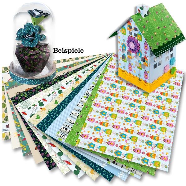 Motivblock LANDLIEBE 24x34cm, 26 Blatt sortiert, zum Basteln und Gestalten von Folia Bringmann