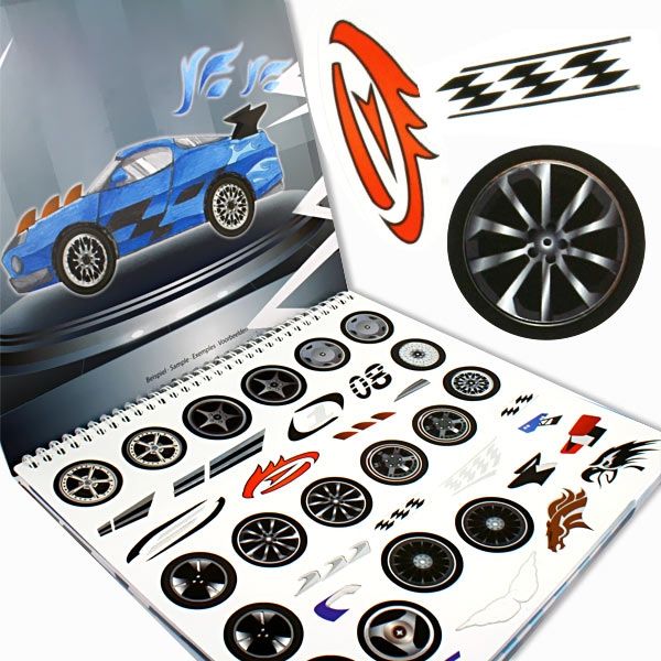 Rennwagen Sticker-Schablonenbuch mit tollen Malschablonen & Stickern Rennwagen Sticker-Schablonenbuch mit tollen Malschablonen & Stickern von Folia Bringmann