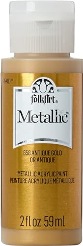 Folk Art Metallic-Acrylfarbe, , 658, antikes Gold, 59 ml (1er Pack) von FolkArt