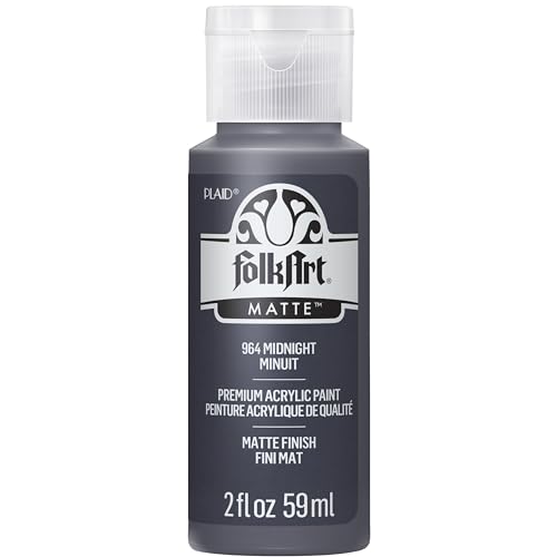 FolkArt Craft Acrylfarbe, 57 ml, mattes Finish, 964 Acrylfarbe, 57 ml, Mitternacht, 59 ml, 6 ml von FolkArt