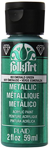 FolkArt Metallic-Acrylfarbe in sortierten Farben, 653, Smaragdgrün von FolkArt