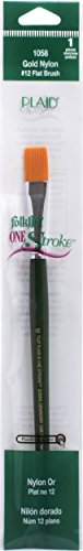 FolkArt One Stroke 1058 One-Stroke Brush Flat Donna Dewberry Eintakt-Pinsel, Nr. 12 flach von FolkArt