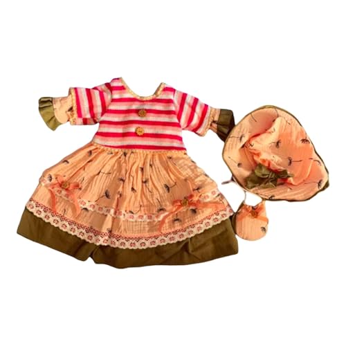 Folpus 1/3 Puppenkleid Kostüme Anhängerpuppe für Kinder Geburtstagsgeschenke Bildungskleid Doll Kleidung für 60 cm-65cm Puppe, Rosa von Folpus