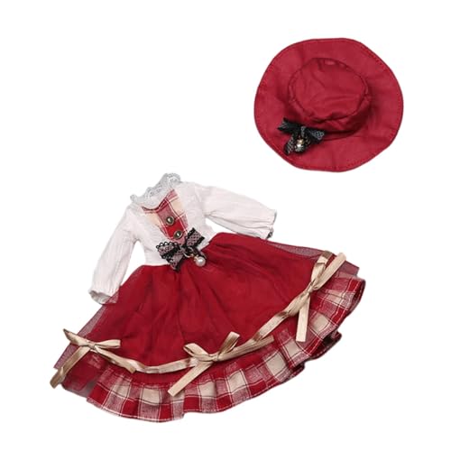 Folpus 1:6 BJD Puppenkleid, Kleidung, Cosplay-Kostüm, Machen Sie Ihre eigenen Puppen für 11,81 Zoll Actionfigur-Puppe, ROT von Folpus