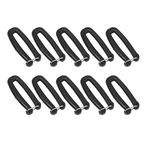 Folpus 10x Gurtbandhaken Brückenschnalle Schlüsselanhänger Hakenclip Gurtbandschnalle für Gepäcktasche, 5CM von Folpus