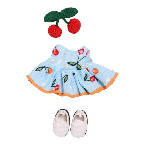 Folpus 15 cm Anhänger Puppe süßes Kleid Alltagskleidung mit Haar-Accessoire DIY Zubehör pädagogisches Kinderspielzeug Puppenzubehör Kleidung von Folpus