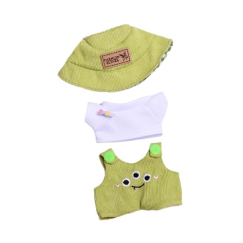 Folpus 15cm 17cm Plüsch Puppe Kleidung Puppe Overalls T Shirt mit Hut Plüsch Puppe Zubehör Stilvolle Nette von Folpus