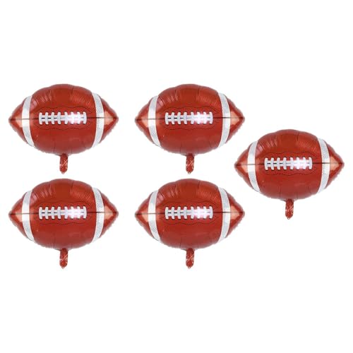 Folpus 5Pcs Folienballons Dekorative Modische Party Dekorationen Geburtstag Party Ballon für Hochzeit Jungen und Mädchen, Gelb, Amerikanischer Fußball von Folpus