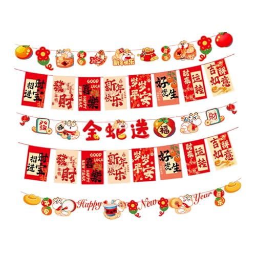 Folpus Bannerdekoration zum chinesischen Neujahr, chinesische Schriftzeichen, Schmuck, Party, Frühlingsfest, Dekorationen für die Schlafzimmerwand, Style A von Folpus