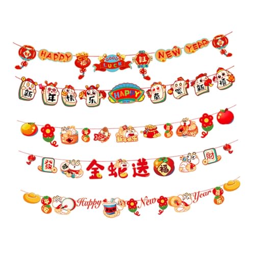 Folpus Bannerdekoration zum chinesischen Neujahr, chinesische Schriftzeichen, Schmuck, Party, Frühlingsfest, Dekorationen für die Schlafzimmerwand, Style B von Folpus