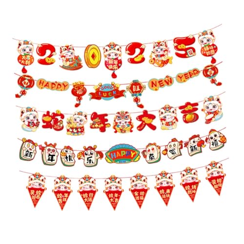 Folpus Bannerdekoration zum chinesischen Neujahr, chinesische Schriftzeichen, Schmuck, Party, Frühlingsfest, Dekorationen für die Schlafzimmerwand, Style C von Folpus